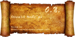 Osvald Noémi névjegykártya