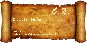 Osvald Noémi névjegykártya